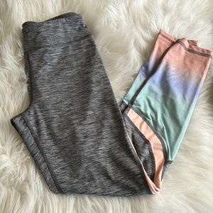 3 pair of athletic pants leggings girls size XL